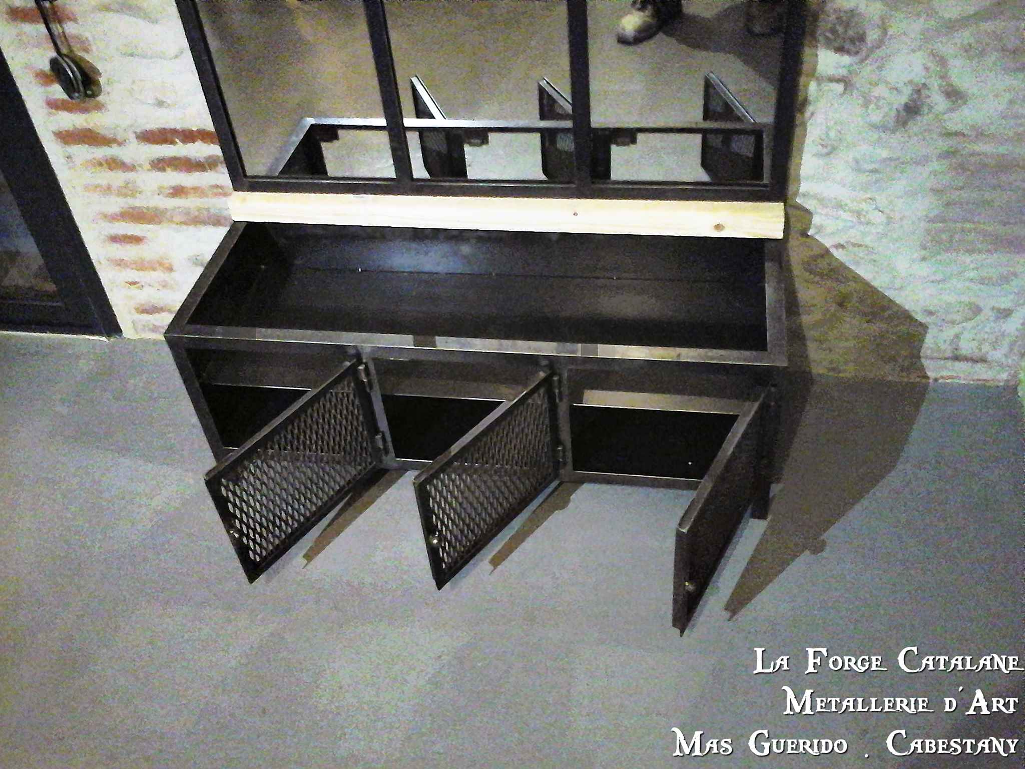 meuble a chaussure plateau bois industriel forge catalane 3.jpg